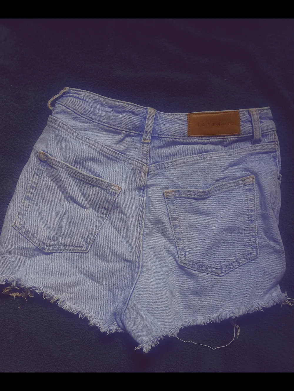 Topshop Light Blue Denim Cutoff Shorts